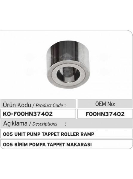 Роликовый толкатель насоса F00HN37402 Bosch 