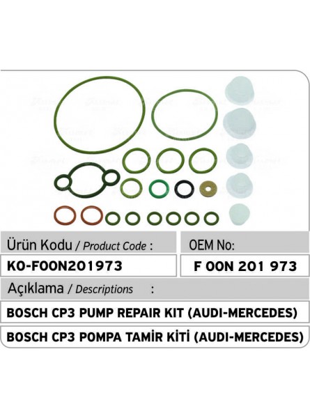 F00N201973 CP3 Ремкомплект насоса  (Audi-Mercedes)