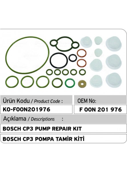 F00N201976 Bosch CP3 Pump Repair Kit