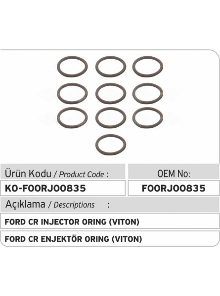 Уплотнительное кольцо форсунки Ford CR (VITON)