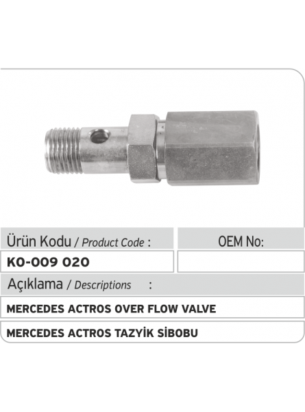 Перепускной клапан 5410700646 Mercedes Actros