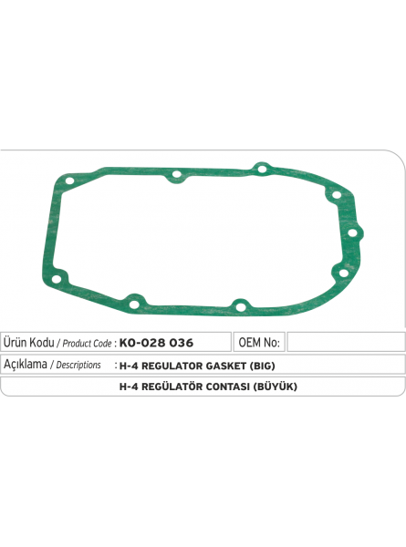 Прокладка регулятора H-4 (большой) 