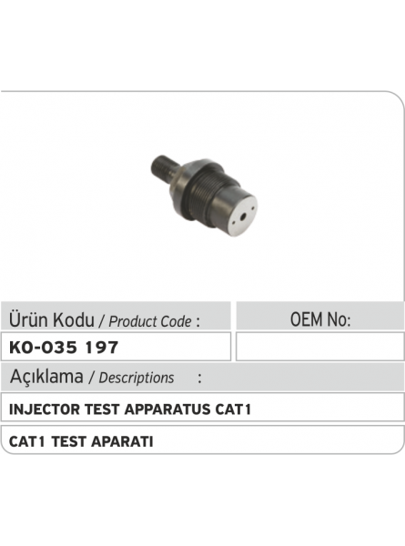Адаптер для тестирования форсунки CAT 1 