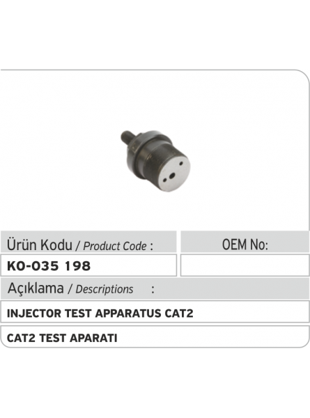 Адаптер для тестирования форсунки CAT 2 