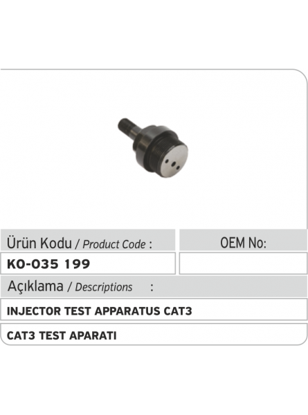 Адаптер для тестирования форсунки CAT 3